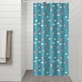thumbnail image 2 of Blue Cartoon Unicorn Head Star Cloud Pattern Shower Curtain 36"x72" ,Bathroom Decorative Shower Curtains Set with 12 Hooks,Modern Waterproof Washable Shower Curtain, 2 of 6