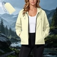 thumbnail image 2 of Zulora Women's Packable Water-Repellent Windbreaker Jacket - Lightweight Hooded Full Zip with Pockets for Travel, Daily Casual & Outdoor Wear, 2 of 9