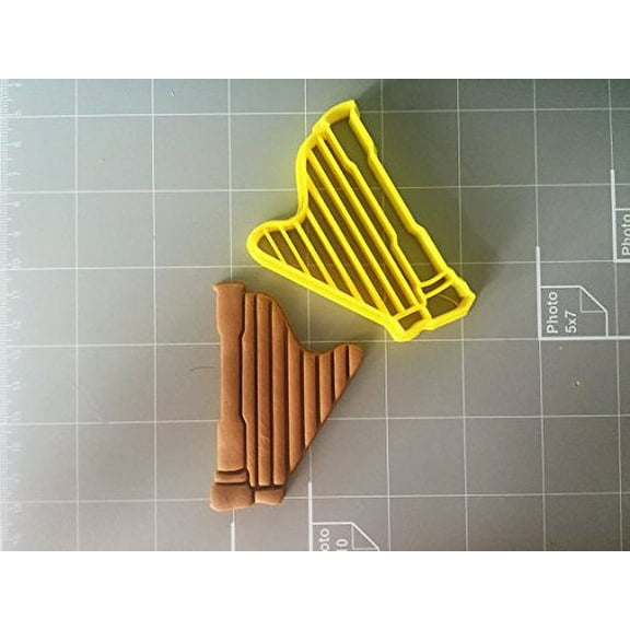 Harp Cookie Cutter- Fast Shipping - Sharp Edges - Exceptional Quality