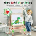 thumbnail image 3 of Foldable Kids Painting Easel Double Sided Chalkboard & Magnetic Whiteboard Wooden Art Easel Adjustable Height with Accessories Gift for Toddlers and Kids Ages 3-8, 3 of 7