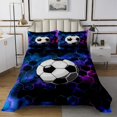 thumbnail image 1 of Erosebridal Football Coverlet Set King,Geometric Hexagon Bedding Set,Sport Decor,3-Piece, 1 of 5