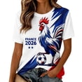 thumbnail image 2 of Women's Football Graphic T-Shirt, Round Neck Soccer Fans T-Shirt, Casual Short Sleeve Tops for Football Supporters, Graphic Tee for Soccer Tournament 2026 Blue Size: XL, 2 of 7