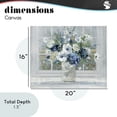 thumbnail image 4 of Stupell Industries Victorian Blue Hydrangea & Anemone Bouquet Canvas Art, 20 x 16, by Sally Swatland, 4 of 8