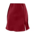 thumbnail image 4 of EDFBUYKRS Female Skirts Short Skirts for Women Xxs Womens Skirts Summer Dressy Casual High Waisted Ruffle A Line Silk Satin Skirts, 4 of 4
