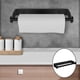 thumbnail image 5 of Soporte de papel de acero inoxidable Montado en la pared y autoadhesivo No Drinlling Rollo de envoltura de plástico Perchero de toallas de papel - Negro Baoblaze portarrollos de cocina, 5 of 8