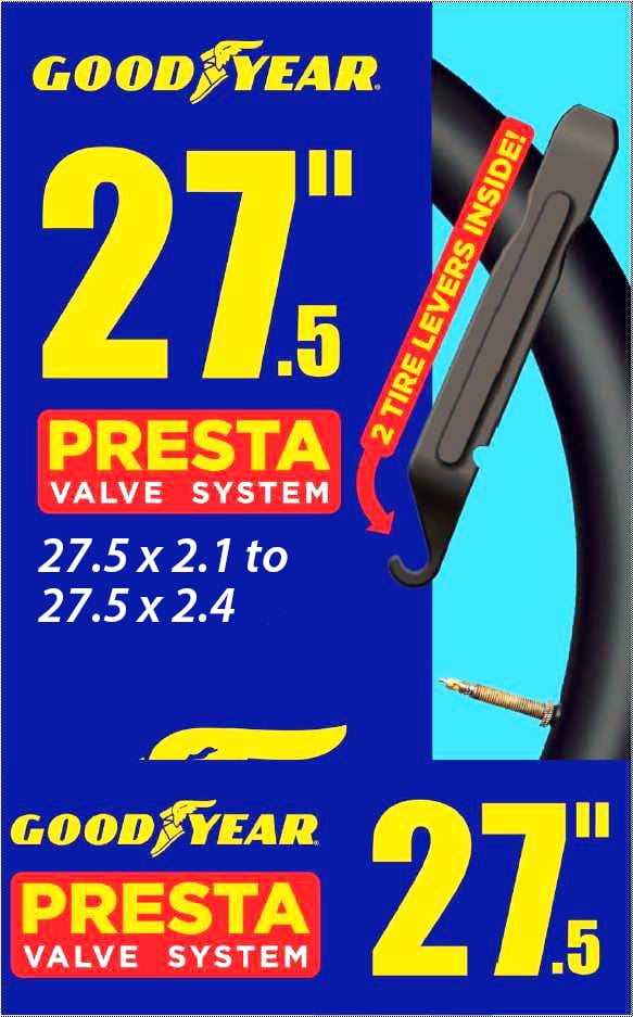 Details about   Goodyear 27.5" x 2.1"-2.4" 650b Presta Valve Bike Tube lot of 2 