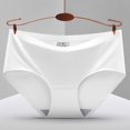 thumbnail image 1 of [Doly] Más El Tamaño De Las Mujeres Sin Costuras De Hielo De Seda Bragas Señoras Transpirable Sexy Mediados De La Cintura De Color Sólido Niñas Calzoncillospangjing, 1 of 4