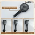 thumbnail image 6 of CASAINC 3-Spray Patterns Thermostatic 16 in. Ceiling Mount Rainfall Dual Shower Heads with Hand-Shower in Matte Black, 6 of 10