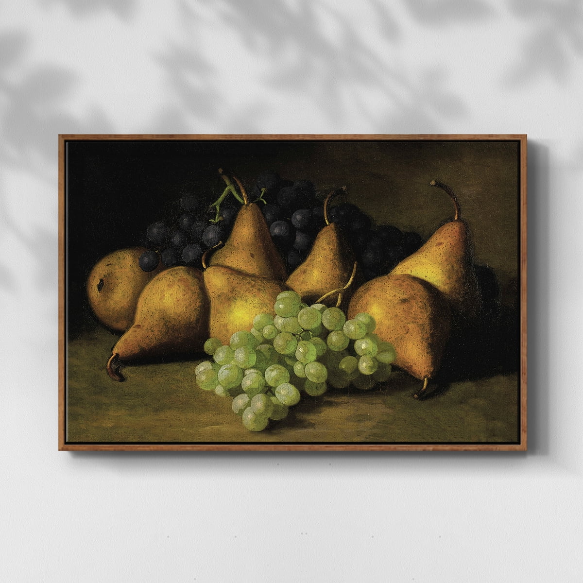 Vintage Botanical Print-LXVIII By Wexford Home Framed in Walnut Wood Gallery Wrapped Canvas 25 in. x 37 in.