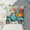 thumbnail image 2 of FUMJ  Easter Throw Pillow Covers, Spring Floral Eggs Truck Farmhouse Holiday Cushion Case for Home Sofa Couch Decoration, 2 of 5