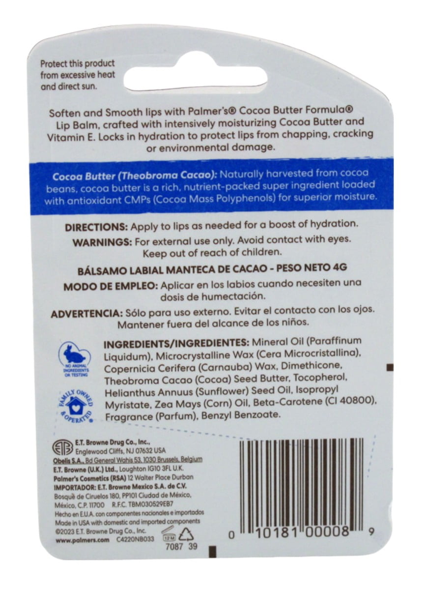 Palmers Cocoa Butter Lip Balm (Pack of 12) 0.15 Ounce