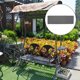 thumbnail image 4 of Cojín de banco de jardín Cojín de asiento de patio al aire libre Silla Gris 120x40x10cm Sunnimix cubierta de banco, 4 of 8