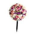 thumbnail image 2 of Estaca de jardín de flores artificiales decorativas multiusos flor realista Rosa blanco púrpura, 2 of 9