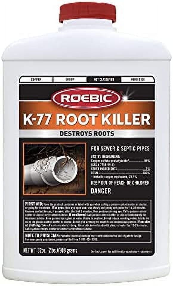 Roebic Laboratories Root Killer K-77, Granular, Odorless, For
