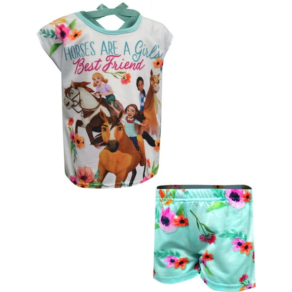 AME Sleepwear Girls' Spirit the Horse Best Friend Shortie Pajamas (8)