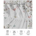 thumbnail image 5 of Vintage Botanical Wrap Around Bed Skirts for Queen Bed 18" Drop,Bed Skirt with Adjustable Elastic Belt Dust Ruffle Bed Valance for Bedroom Hotel Spring Floral Botterfly Summer Flower Bed Frame Cover, 5 of 7