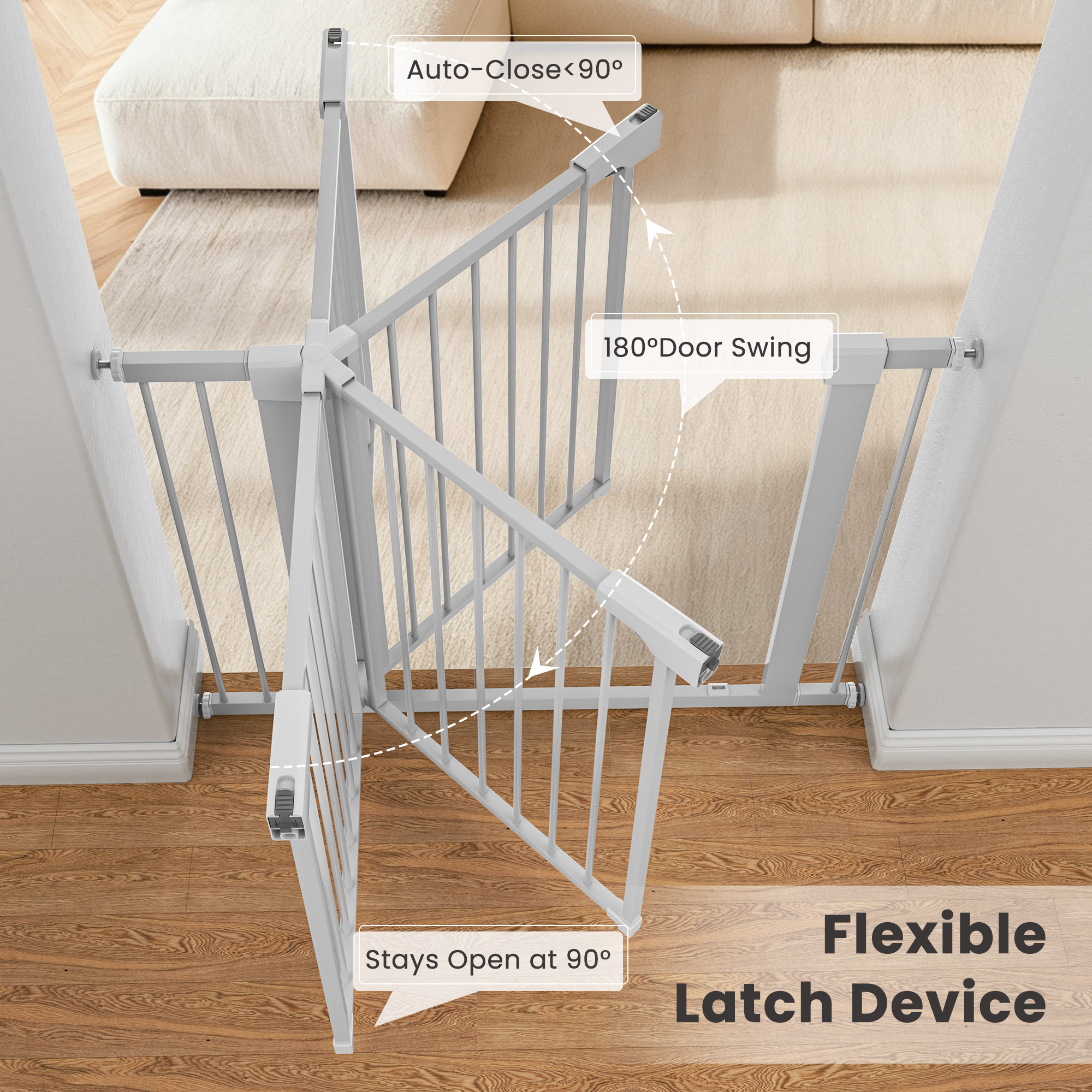 Naipo Baby Safety Gate, Adjustable 29-40 Inches photo 6