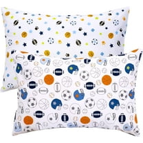 JISEN Toddler Sports Theme Printed Pillowslip Pillow Cases, (2 Count)