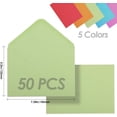thumbnail image 2 of 50pzs Sobres Kraft, Mini Sobres de Papel Kraft Pequeños Paquete Sobres para Tarjetas de Visita, Navidad Tarjetas de Invitaciones（Vistoso）, 2 of 5