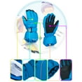 thumbnail image 3 of Kids Ski Mittens, Waterproof Snow Thinsulate Mittens Toddler Warm Winter Ski Snow Gloves with String for Boys Girls, 3 of 8