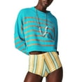 thumbnail image 1 of xiaxaixu Chandail en Tricot Uni/à Rayures pour Femmes Col Rond Manches Longues Pulls Amples Printemps Automne Décontractés Mode Urbaine, 1 of 6
