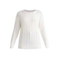 thumbnail image 5 of Time and Tru Women's Cable Knit Pullover Sweater, Midweight, Sizes XS-XXXL, 5 of 5