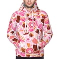thumbnail image 5 of Lollipop Candy Macaroon Cupcake Hoodie Men Unisex 3d Fleece Hooded Sweatshirt Medium, 5 of 7