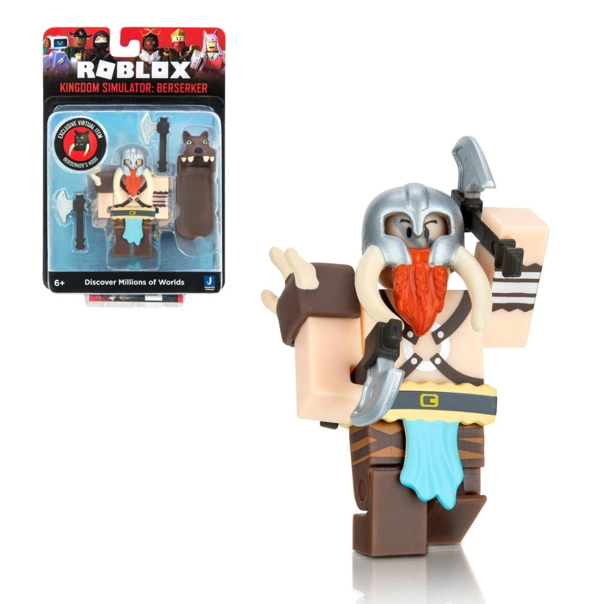  Roblox Action Collection - Kingdom Simulator: Berserker Figure  Pack + Two Mystery Figure Bundle [Includes 3 Exclusive Virtual Items] :  Toys & Games