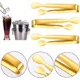 thumbnail image 3 of Stainless Steel Sugar Tongs, 6 Pcs Small Stainless Steel Ice Cube Tongs Gold Serving Tongs For Wedding Party Bar Buffet, 3 of 5