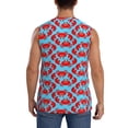 thumbnail image 4 of Fotbe Cartoon Crabs Men's Camiseta sin Mangas Estampada para Hombres, Playera Casual para Gimnasio, Entrenamiento, Playa-3X-Large, 4 of 7