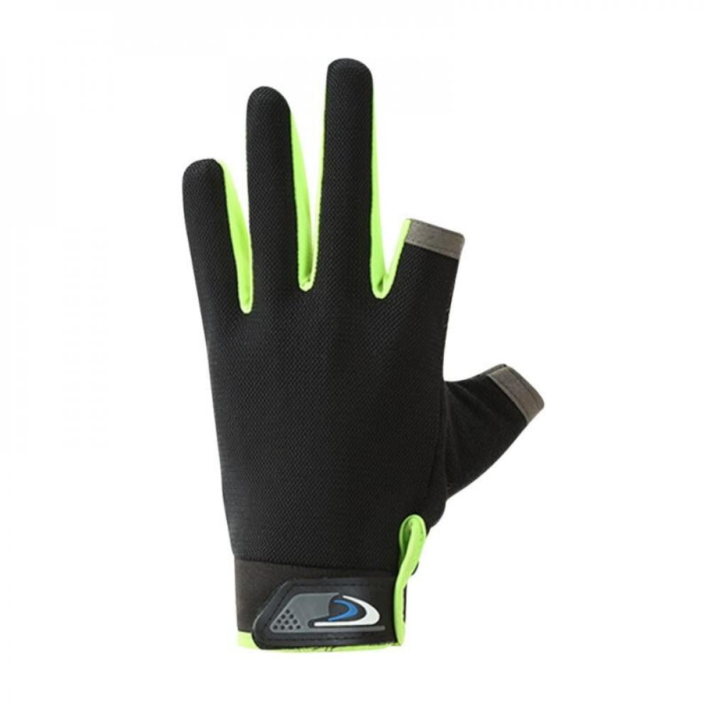Black DAIWA Fishing Gloves 3 Half Fingers Cut Water Proof Sport Hunting Gloves 