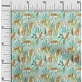 thumbnail image 2 of oneOoneViscoseChiffonMintGreenFabricTropicalAbstractLeafWithAnimalFabricForSewingPrintedCraftFabricByTheYard42InchWide, 2 of 4