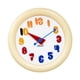 thumbnail image 5 of Reloj de pared nórdico colgante, redondo, moderno, decorativo, silencioso, adorno de reloj artístico para Amarillo colorido, 5 of 9