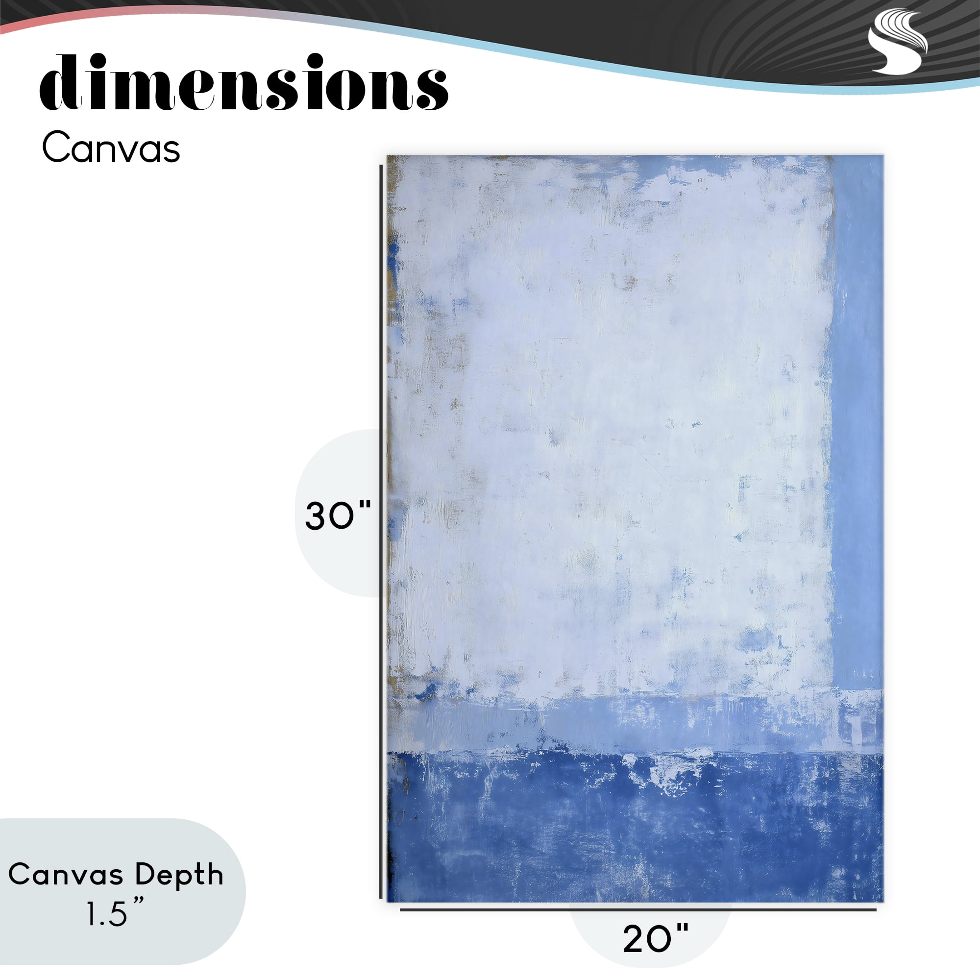 Stupell Industries Blue & White Abstract Canvas Wall Art, design by Gina Kelly