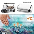 thumbnail image 4 of Uorisanigo Golf Cart Seat Covers,Non-Slip Blue Sea Turtle Golf Cart Seat Towel Blanket with 4 Front Pockets, Soft and Comfortable, Suitable for EZGO, Club Car & More 2-Seat Carts, 4 of 7