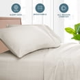 thumbnail image 3 of Bare Home Pillowcase Set - Premium 1800 Collection - Double Brushed - Ultra Soft - Standard Size, Grid - Stone/White, 2 Count, 3 of 6