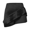 thumbnail image 4 of Fgnfyis Women's Mini A-Line Skirt with High Waist Zipper Detail Satin Ribbon Lined Polished Casual Wear Black L, 4 of 8