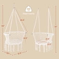 thumbnail image 3 of Gymax Hammock Chair Macrame Swing Hanging Cotton Rope Chair w/ Heavy Duty Metal Frame, 3 of 9