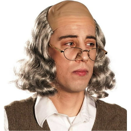 Mr. Ben Wig - Grey Benjamin Franklin Bald Hair Founding Father Inventor USA