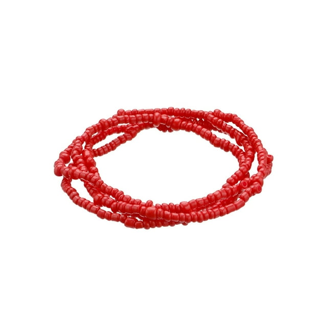 Women Waist Bead Chain Multi-layer Elastic Body Chain Belly Chain for Beach