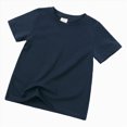 thumbnail image 2 of TOWED22 Toddler Cotton T-Shirt Short Sleeve Cute Graphic Shirt for Kids Girls Boys Tees(Navy,2-3 Y), 2 of 4