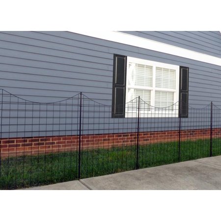 42in Semi-Permanent Black Metal Garden Fence (5 Pack)