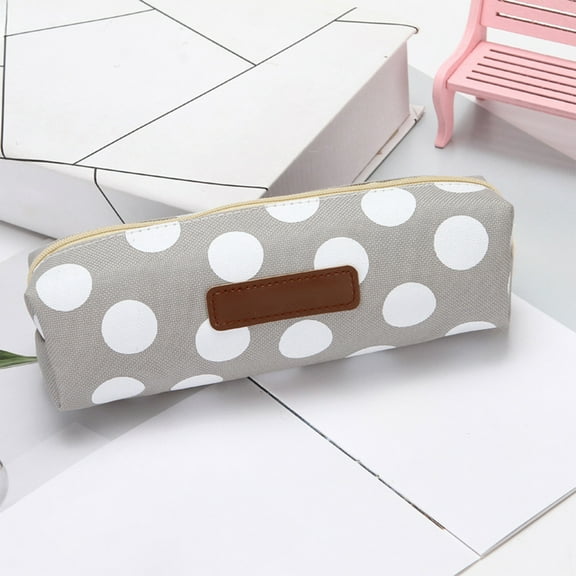 PiGOGI Back-To-S-chool Essentials Plaid Pencil Pouch Solid Color Stationery Organizer Middle S-chool Accessories office S-chool Supplies Case