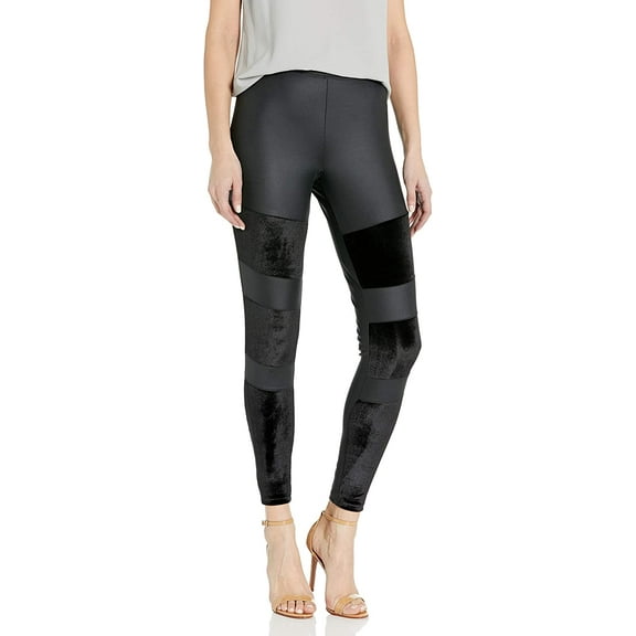 Yummie Velvet AND Shine Moto Legging Underwear, black, medium