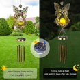 thumbnail image 2 of Carillones de viento solares, carillones de viento LED de ángel retro, decoración impermeable al aire libre, luces de carillones de viento colgantes solares de metal, 2 of 5