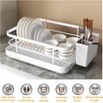 thumbnail image 4 of Kitchen Sink Dish Drying Rack: Drying Dish Rack, 2025 New Multifunctional Dish Rack with Drainer Tray, Chopstick Holder, and Wine Glass Rack, Dish Drainers for Kitchen Counter (Black Upgraded), 4 of 10
