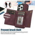 thumbnail image 4 of for iPhone 14 Pro Max Crossbody Wallet Case for Women, Bling Glitter PU Leather Phone Case with RFID Blocking Card Holder Cover for iPhone 14 Pro Max SZ Red, 4 of 18
