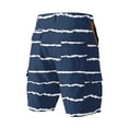 thumbnail image 5 of Streetwear Cargo Shorts For Men With Abstract Stripe Pattern And Utility Pockets Designed For Summer Beach Vacations Camping Trips Navy M, 5 of 5