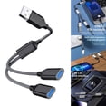 thumbnail image 2 of USB Splitter USB Male to 2 Female Cord Boost Productivity with Multiple Port, 2 of 13