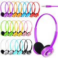 thumbnail image 1 of CNSZSLZ Paquete de 20 auriculares para niños a granel para estudiantes de aula, escuela, venta al por mayor, juego de auriculares para niños, niños, niños, adolescentes, niños, niñas, conector de 3,5, 1 of 5